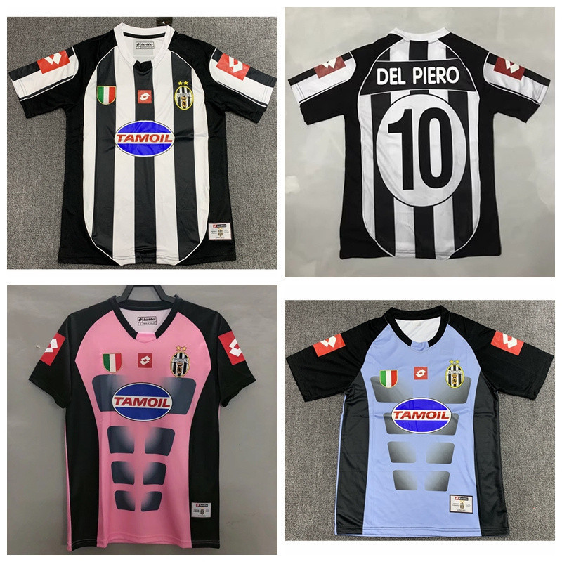 S-XXL 2002-2003 Mùa giải Juventus Retro Thủ môn sân nhà Áo bóng đá Nedved Del Piero Áo sơ mi
