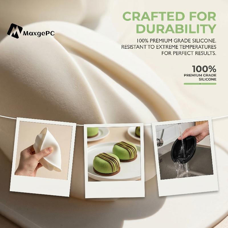 [Max-t] Khuôn Silicon Pistachio 4 Khoang Khuôn Bánh Sô Cô La DIY Cho Món Tráng Miệng Tự Chế Thanh Lị