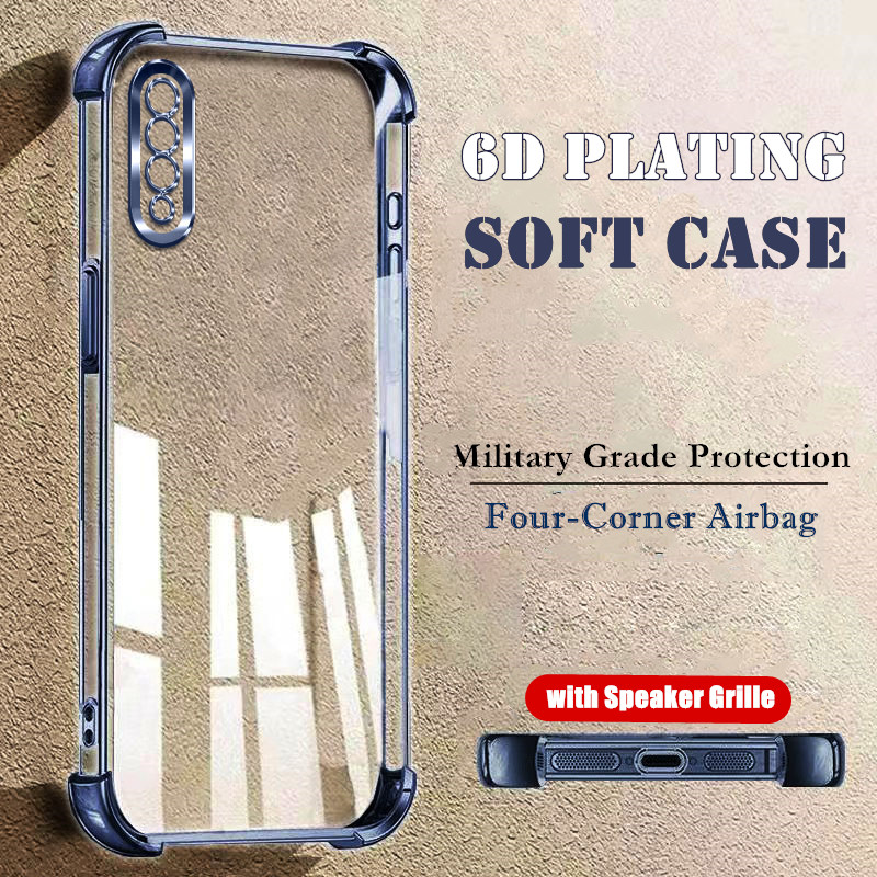 Dành Cho Samsung Galaxy A70 6.7 inch SM-A705F A705FN A705YN Túi Khí Bốn Mặt Mỏng Mềm Trong Suốt Sili