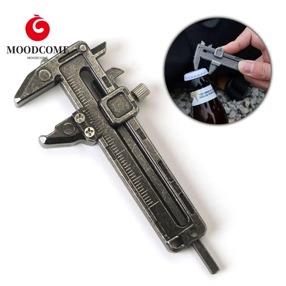Máy đo độ dày MOODCOME, Thiết kế di động Caliper Mini Vernier đa chức năng, Độ bền có lỗ treo Dụng c