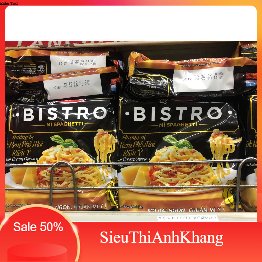 (Combo 10 gói) Mì trộn Spaghetti BISTRO sốt bò bầm,phô mai kiểu ý _AnhKhangSHop