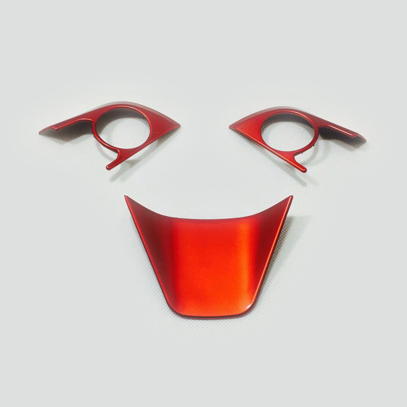 Thích Hợp Cho Xe Toyota Camry Vô Lăng Miếng Dán ABS Sơn Đỏ Cho Xe Toyota Camry 2018-21 Phụ Kiện Tran