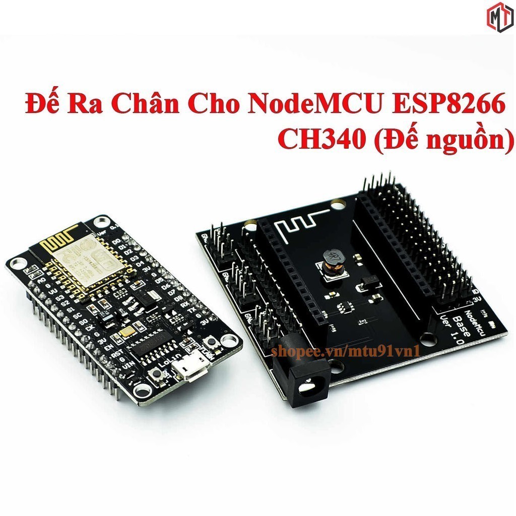 Đế Ra Chân Cho Node MCU ESP8266 CH340 (Đế nguồn)