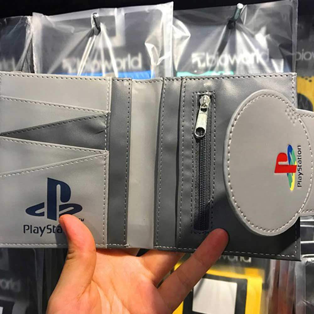 Anime Wallet Men's Coin Wallet Console Shape Dual Wallet Double Leather Sided Portable