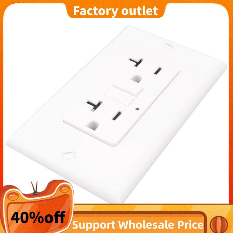 GFCI Outlet 20A, Thụ thể điện GFI có đèn báo LED, Bộ ngắt mạch đứt gãy mặt đất chống Tamper 20A