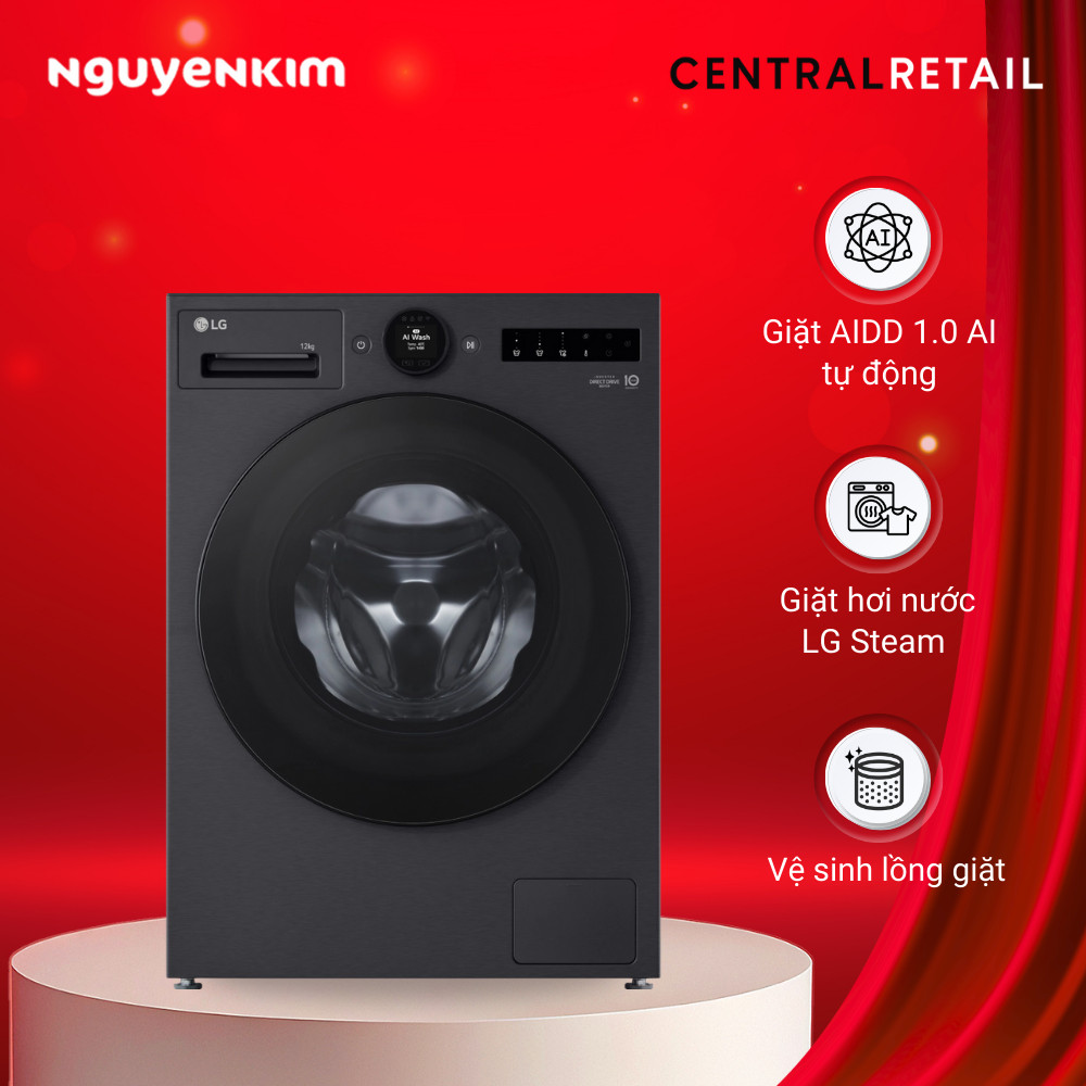 Máy giặt LG Inverter 12kg FX1412S3K - Hàng chính hãng