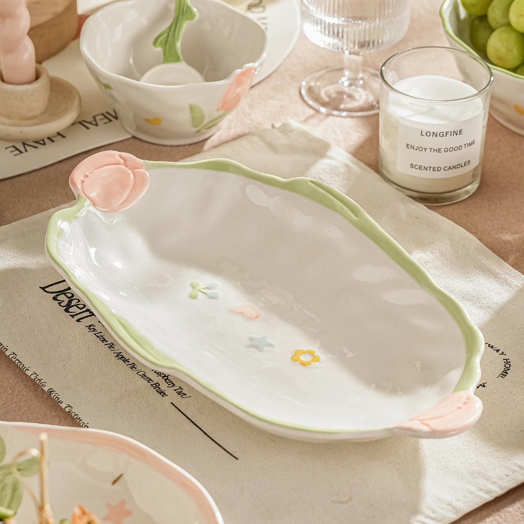 Đĩa Cá Hộ Gia Đình Cá Hấp Đĩa Đặc Biệt Bánh Bao Tấm Gốm Hấp Đĩa Sâu Đĩa Đĩa Thực Phẩm Phương Tây Đĩa