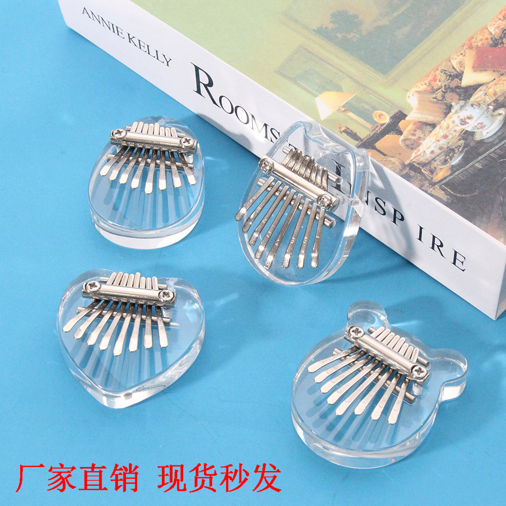 Mini Ngón Tay Cái Piano 8Tone Kalimba Mini Kalimba Pha Lê Kalimba Ngón Tay Piano Nhà Máy Vận Chuyển