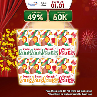   LS Combo 8 Mì Omachi lẩu cầm tay hương vị   3 tomyum + 3 ngao nấm rong biển + 2 tôm hùm phô mai   