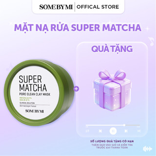  Mặt nạ đất sét trà xanh Some By Mi Super Matcha Pore Clean Clay Mask 100g hỗ trợ làm sạch da 