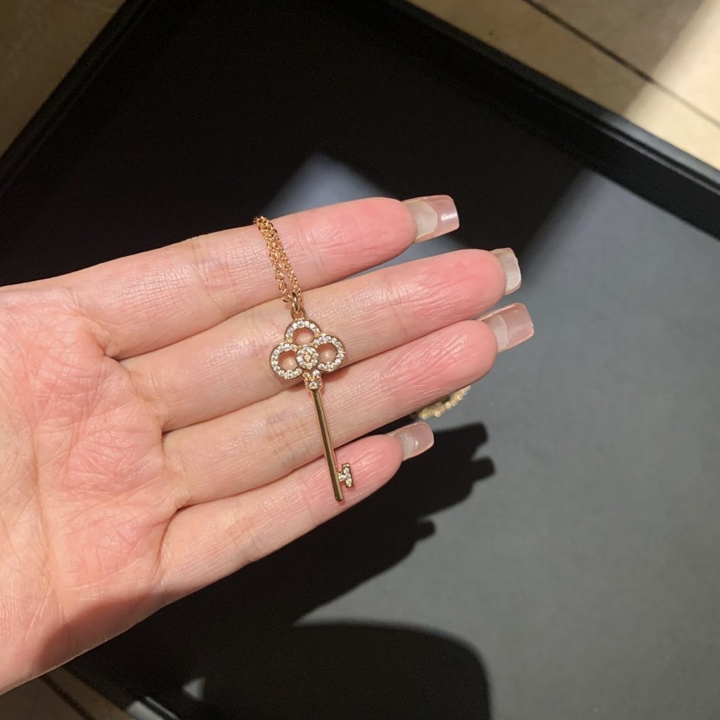 Key Necklace Sunflower Necklace Women's Heart Crown Key Sweater Chain Pendant