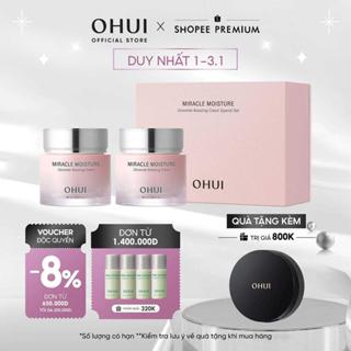   OHUI Official  Bộ Kem dưỡng ẩm mịn mượt căng sáng da OHUI Miracle Moisture Cream 60ml + 60ml 