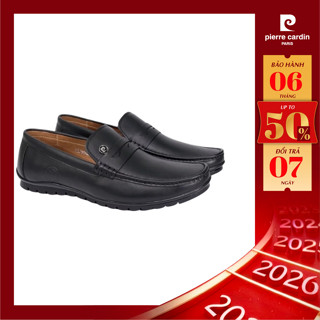   NEW  Giày lười nam Pierre Cardin Pháp da bò thật đế cao su chống trượt form thoải mái phong cách hiện đại 818 