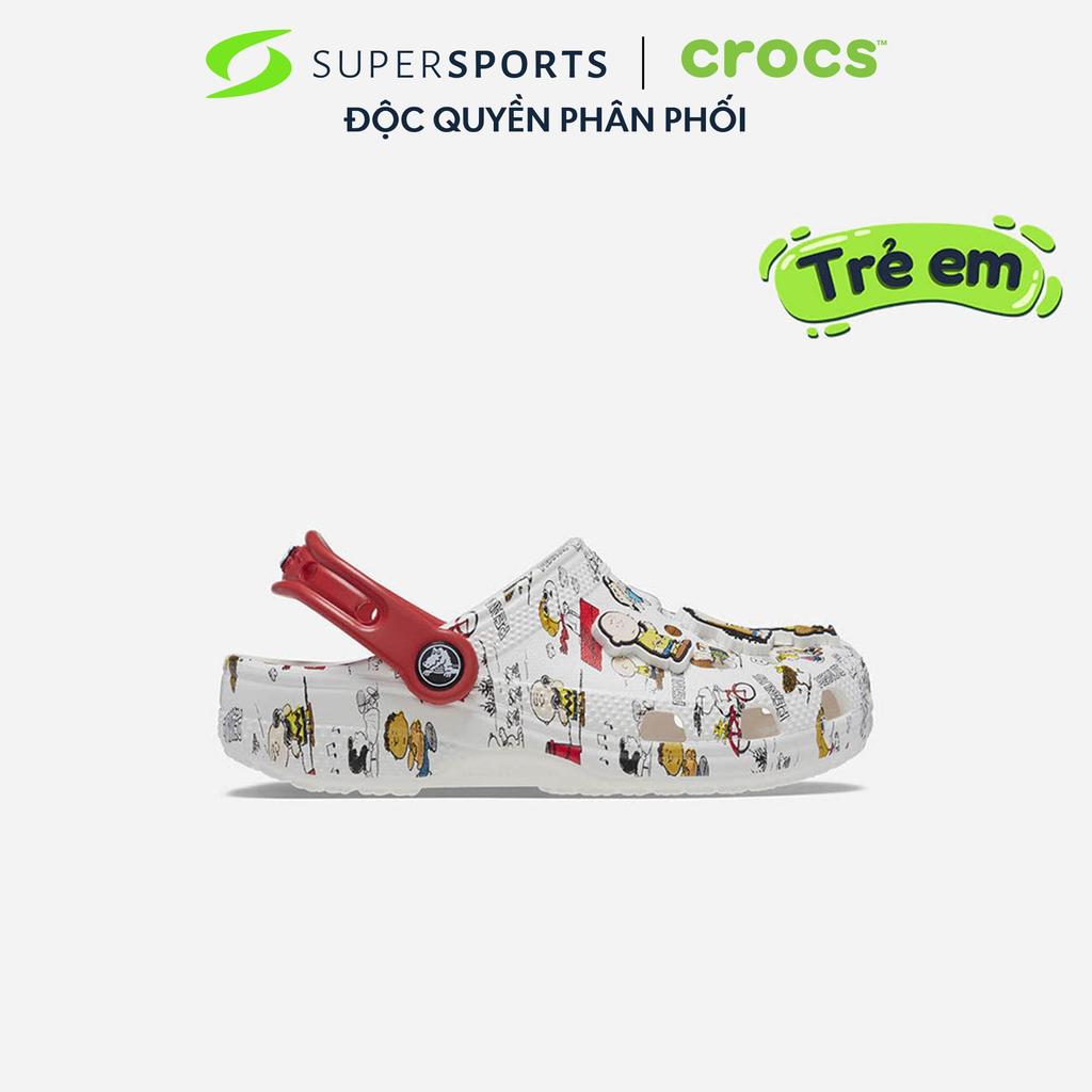 Giày Clog Trẻ Em Crocs Peanuts Classic - Trắng  - 208630-94S