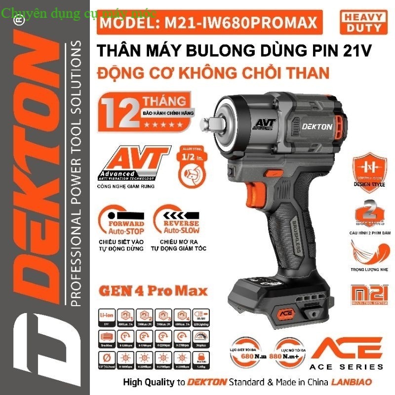 Bulon Dekton M21-IW680PROMAX , thế hệ mới , siêu bền SHOP DỤNG CU