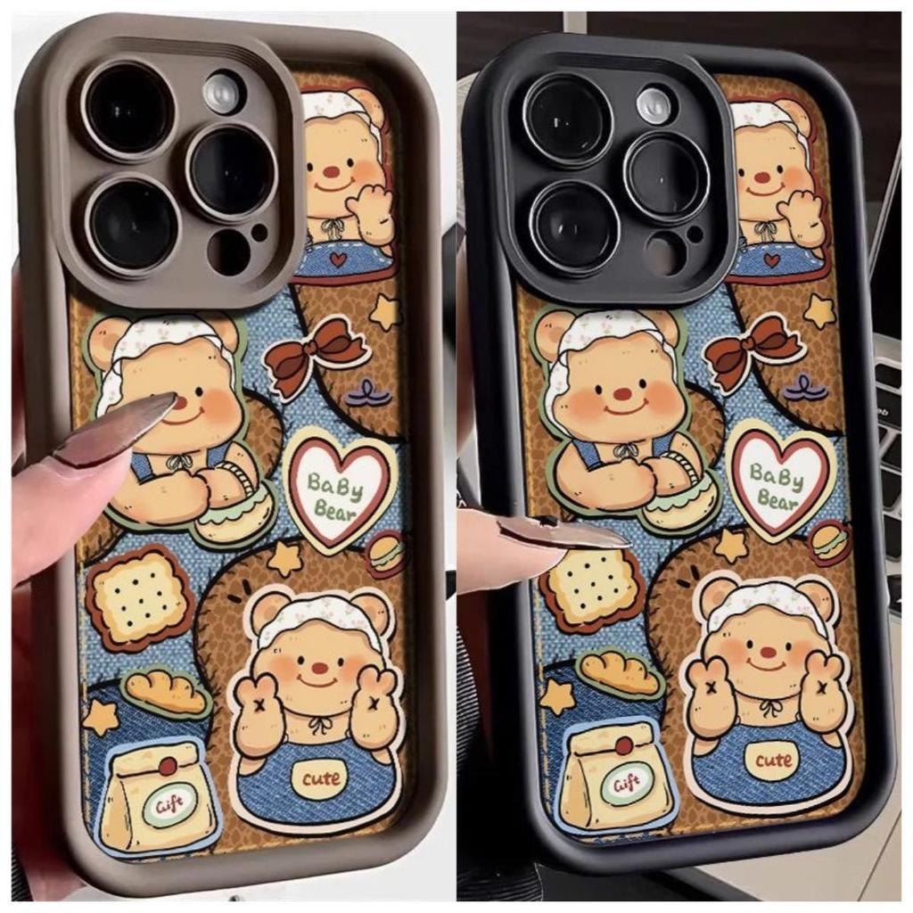 Ốp Lưng Cho Oppo Reno 15F 15 Pro 15 14F 14 Pro 14 13F 13 12 11 10 Pro 8Z 7Z 8 6 6Z F11 Pro F9 Pro Gấu Bơ Dễ Thương Hoạt Hình Kawaii Dây Thẩm Mỹ Bước Mềm Vỏ Điện Thoại