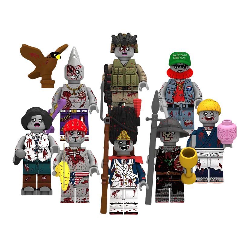 Tương thích với Lego Resident Evil Horror Virus Lính cứu hỏa Lướt sóng Người lính thiên đường Mutant
