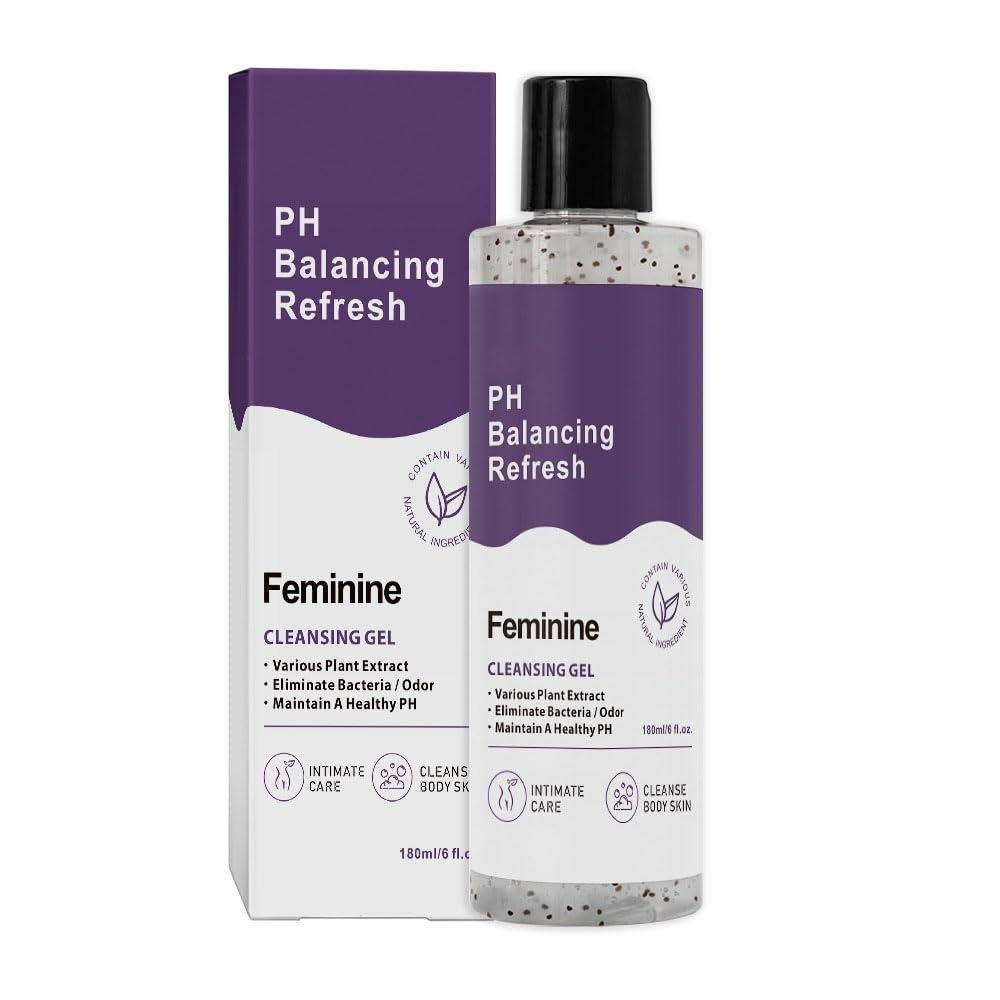 Sữa tắm nữ tính cân bằng pH Refresh, Thành phần tự nhiên & hữu cơ, Sữa tắm dưỡng ẩm Loại bỏ mùi-8fl 