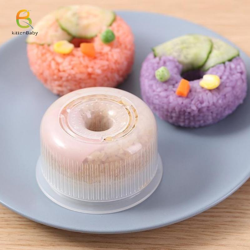 [Baby-t] 2 Chiếc Sáng Tạo Sushi Donut Shape Maker Rice Ball Mold Home Khuôn Cơm Chống Dính [Mới]