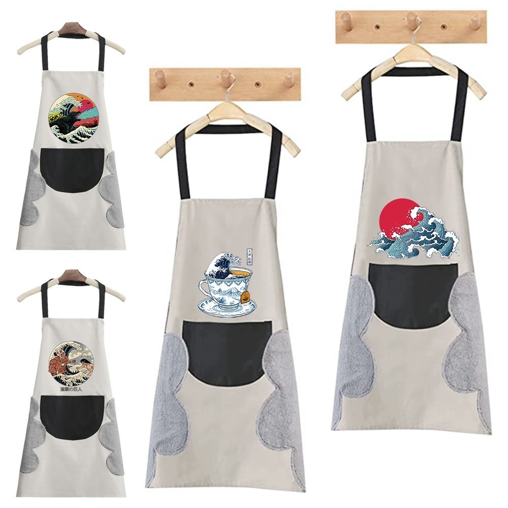 Lightweight Sleeveless Apron Kitchen Household Cooking Apron Oil-Proof & Waterproof Cooking Work Clo