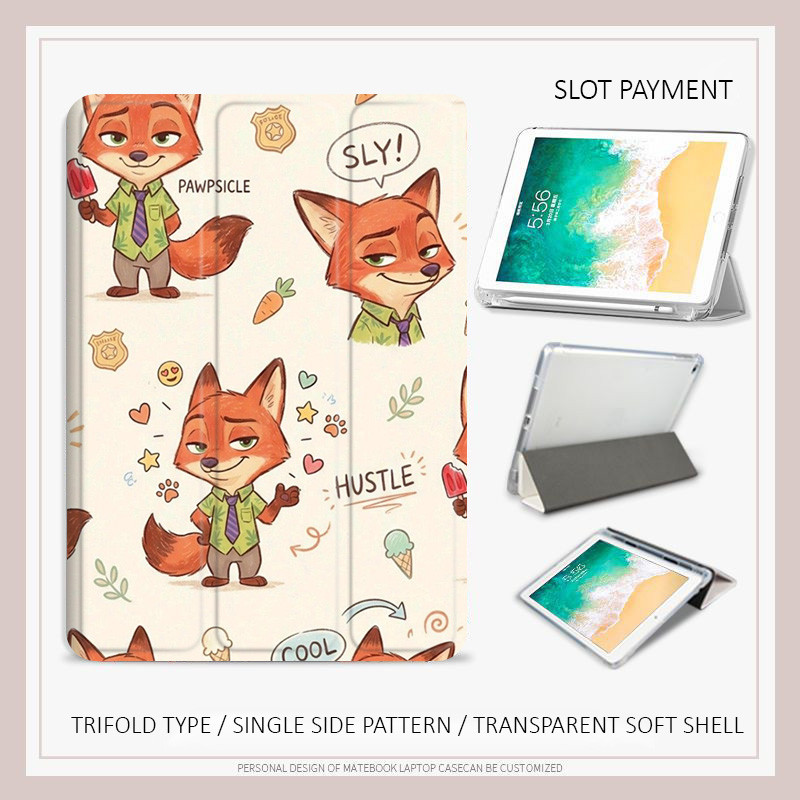 Ốp lưng ipad Zootopia Nick Fox cho A16 air M3 M5 air4 / 5 / 6 air7 10.2 gen7 / 8 / 9 mini4 / 5 / 6 /