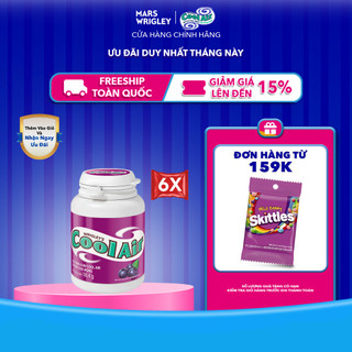  Combo 6 hũ Kẹo sing-gum Cool Air hương quả mọng hũ 38 viên 