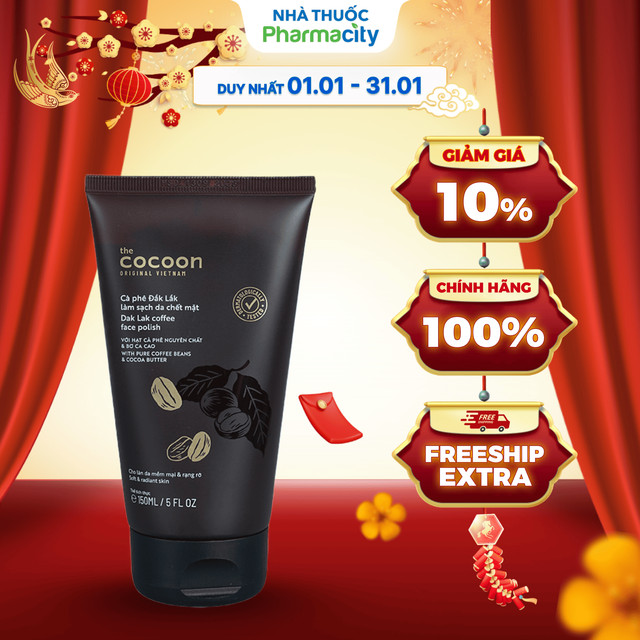 Tẩy tế bào chết Cocoon chăm sóc da mặt từ tinh chất cà phê Daklak (150ml)
