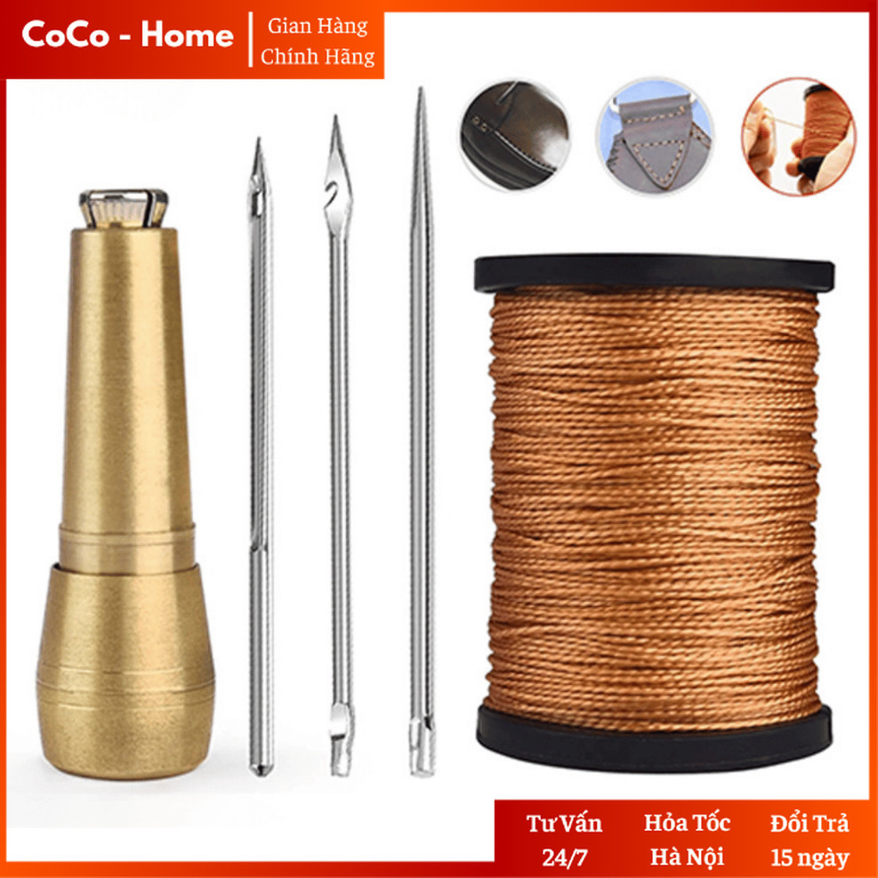 Bộ 5 Món Kim Chỉ Khâu Giày Thép Không Gỉ, Kim Khâu Giày Nhiều Kích Thước CoCo - HDKC03
