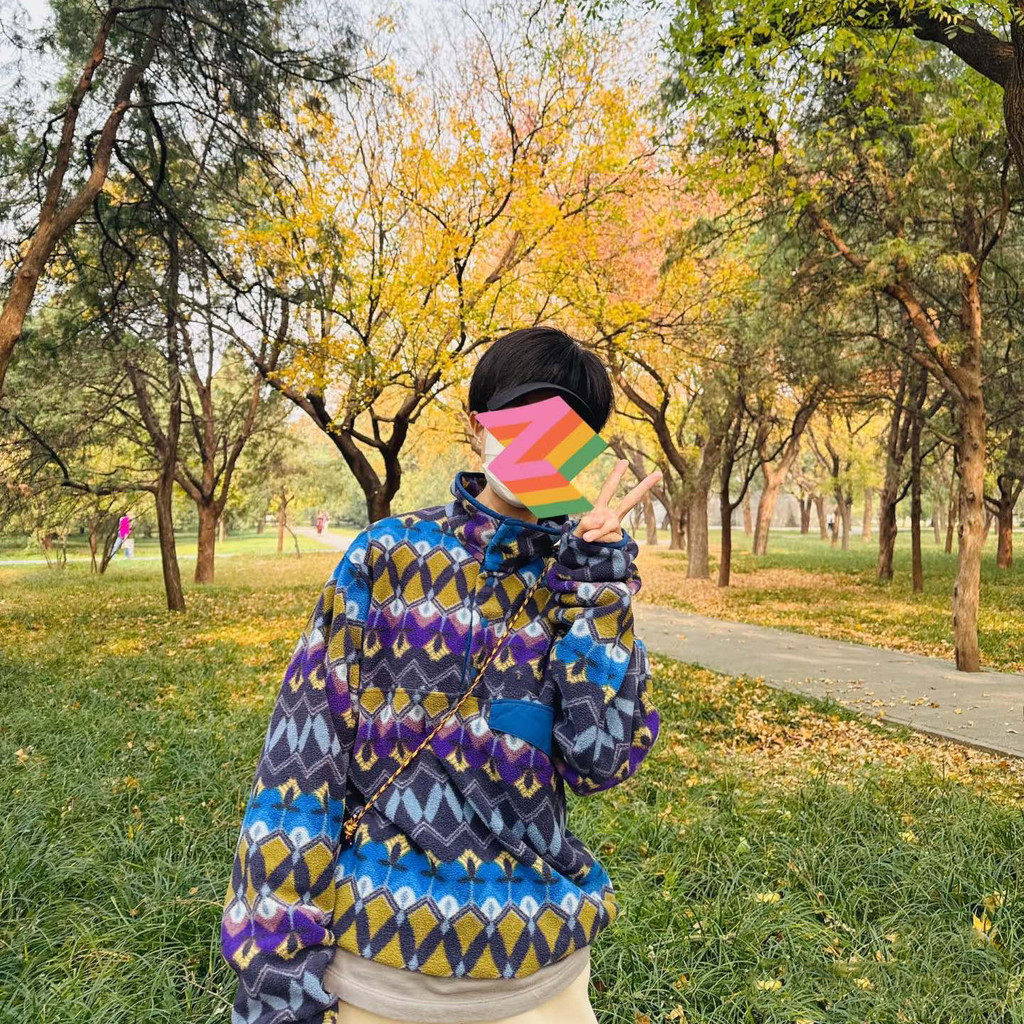 Pata* Indian Pattern Vintage Fleece Jacket Stand Collar Pullover Fleece Sweatshirt Coat