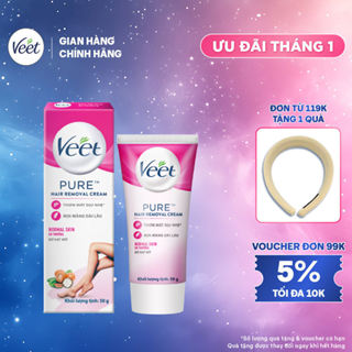  MỚI  Kem tẩy lông Veet Pure cho da thường 50g công thức cải tiến 