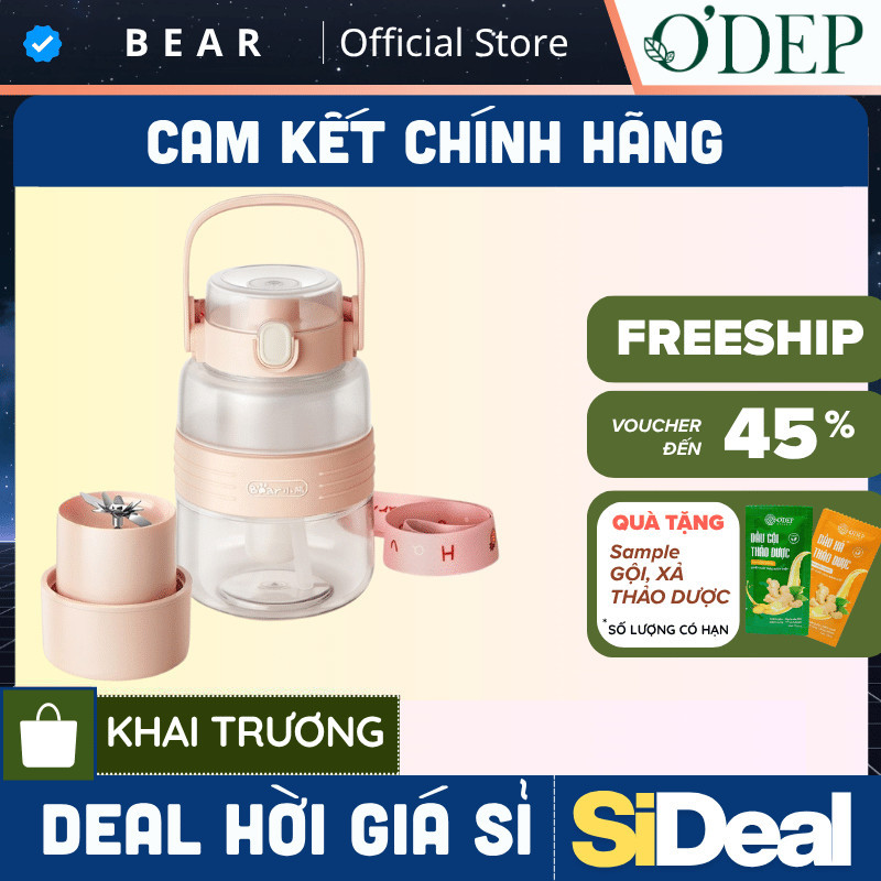 Máy xay sinh tố cầm tay Bear LLJ-P10X5, Hàng chính hãng - SIDEAL SIO