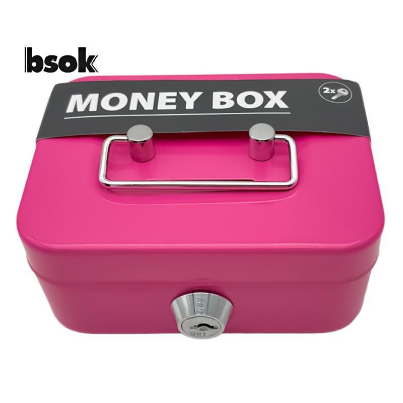 Trailblazer Money Safe Box Loable Cash Box Có Chìa Khóa, Hộp Heo Di Động Làm Bằng Kim Loại Nhỏ An Ni