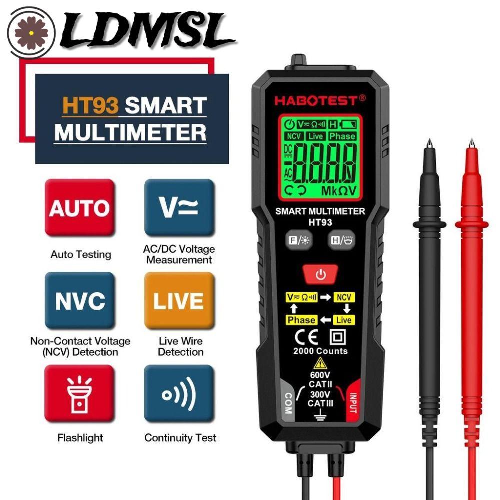 Máy kiểm tra đếm LDMSL, 2000 Đếm Đồng hồ vạn năng kỹ thuật số HT93 tự động quay số, Đồng hồ đo AC / 