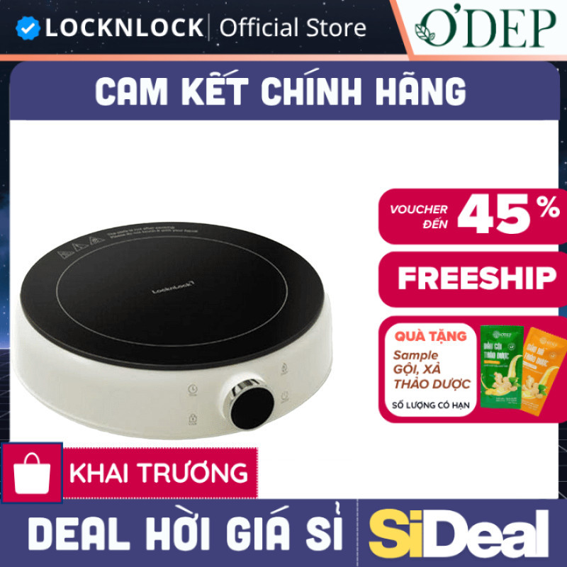 Bếp điện từ LocknLock 1500W Mini Induction Cooker EJI126IVY , Hàng chính hãng - SIDEAL SIL