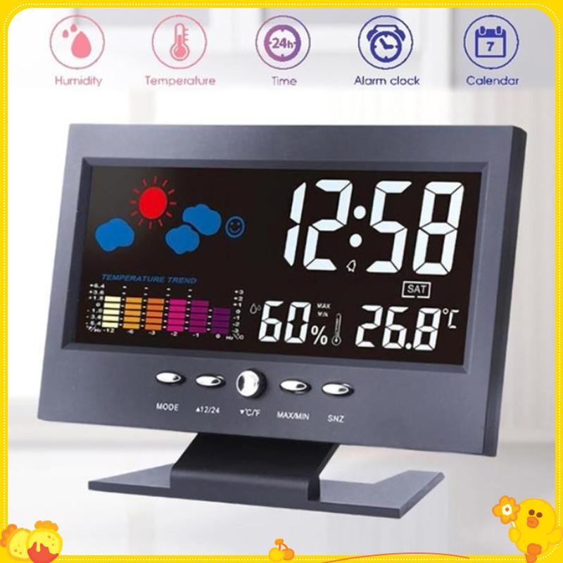 Màn hình màu LCD Kỹ thuật số Balight Báo động báo động Clo Trạm dự báo thời tiết
