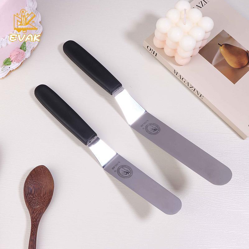Alittlesetrtu Thép không gỉ Góc Icing Thìa 6 / 8 / 10 Inch Offset Cake Palette Baking VN