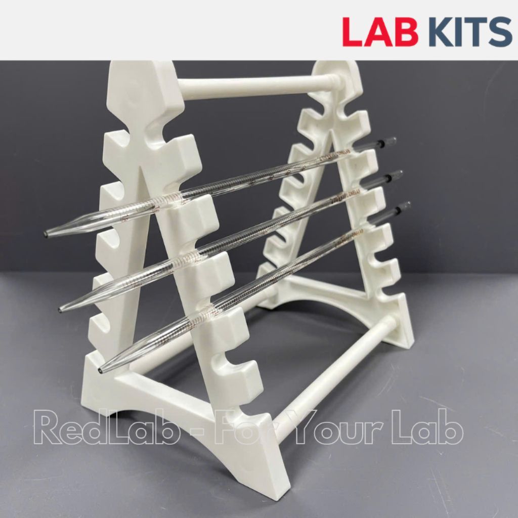 Giá đỡ pipet ngang 12 vị trí ONELAB kệ nhựa đựng pipet thẳng, pipet bầu thí nghiệm, Laboratory use o