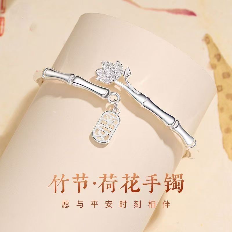 Vòng tay tre mạ vòng tay hoa sen S999 bạc d ❆ ❈ ✷ ❈ ❈ ❈ ❈ ❈ ❈ S999 ❈ ❈ ❈ ❈ ❈ ❈ ❈ ❈ ♈ ❈ 日 ❈ ❈ ✽ ❈ ❈ ❈
