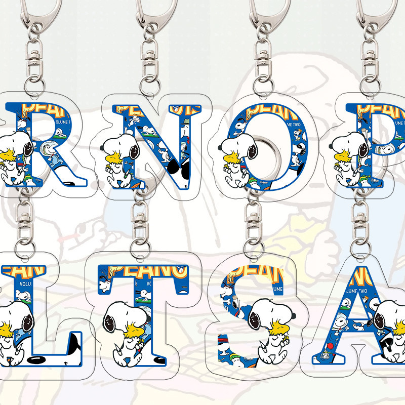 Acrylic Snoopy Letter Keychain Kawaii MÓC KHOÁ chữ cái - Kamay