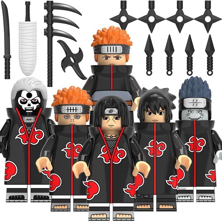 2025 Phong Cách Mới Tương Thích Lego KDL801 Shadow Ninja Akasuke Itachi Demon Shark Bay Duan Payne K