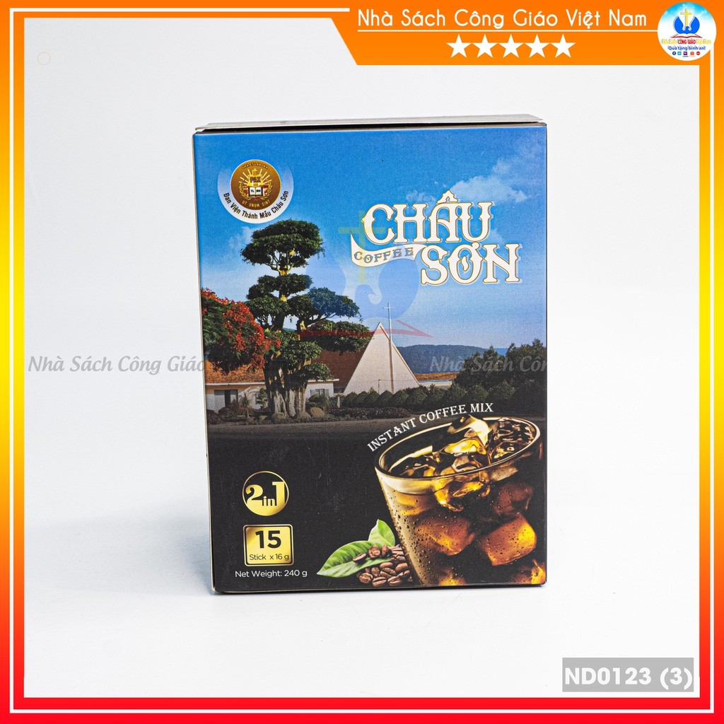 Cà phê hòa tan 2in1 Châu Sơn hộp 15 gói x 16g (240g) pha nóng/lạnh – Đan Viện Châu Sơn – ND0123