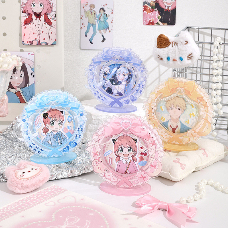 Acrylic Eslite Eslite Girl Mind Series-Acrylic Bar Chip Khay Trang trí máy tính để bàn ba chiều Thẻ 