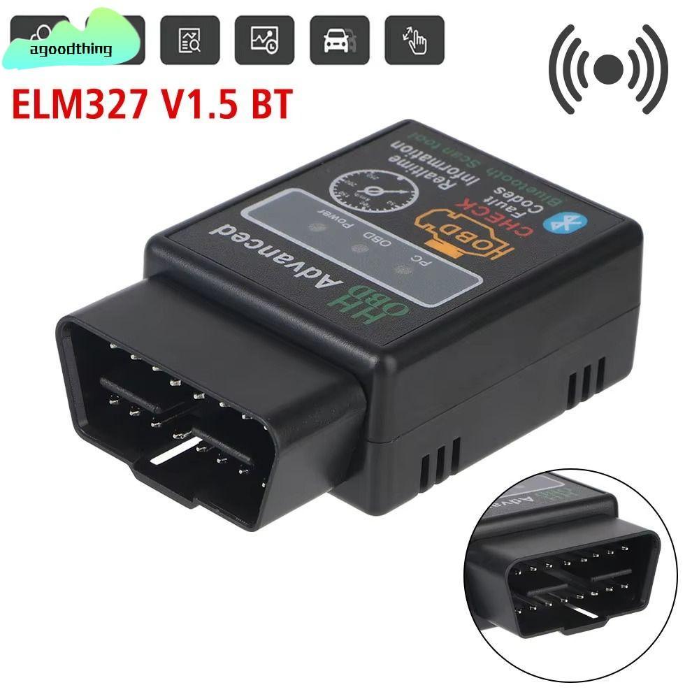 Máy quét Bluetooth Obd2 AGOODTHING, Dụng cụ phát hiện lỗi ô tô Mini V1.5, Xe máy quét Obd2 không dây