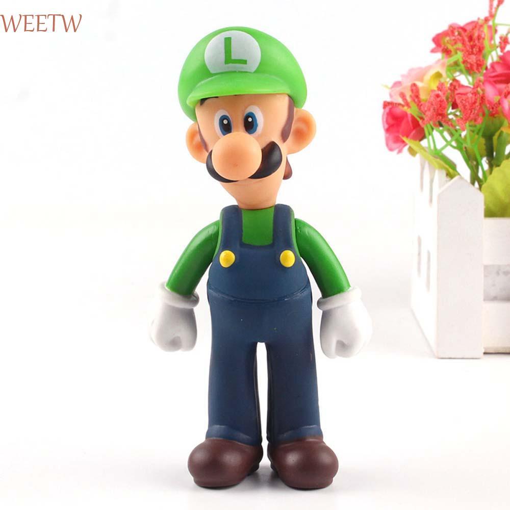 WEETW Hình Đồ Chơi Bộ Sưu Tập Mô Hình PVC Đồ Chơi Trẻ Em Mario Nấm Đồ Trang Trí Nhà Super Mario Bros