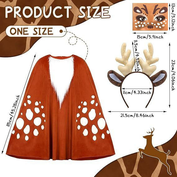 Áo Cosplay Rừng Nai dễ thương, phù hợp Halloween