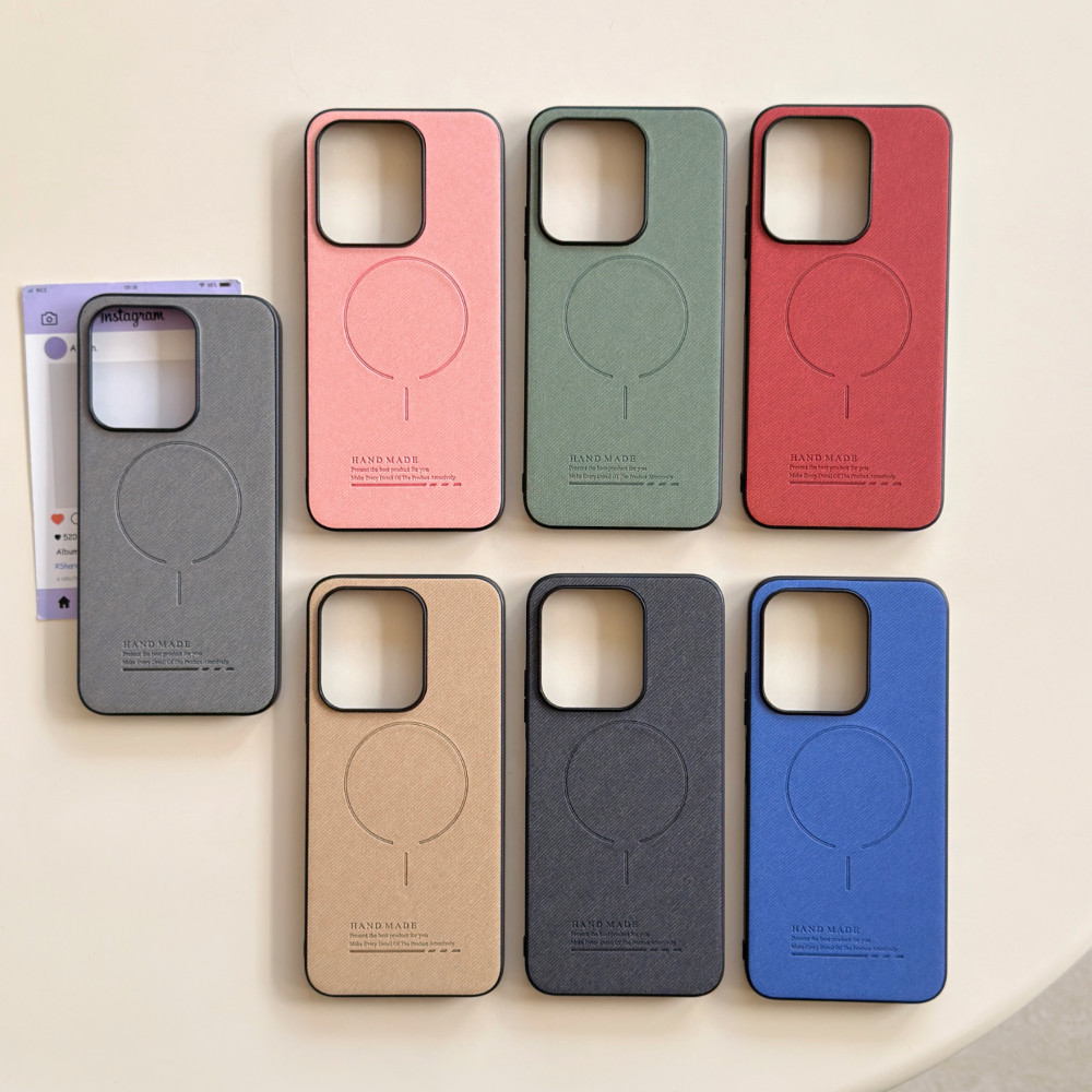 Ốp Lưng Cho Xiaomi 15 15T 17 Redmi 15C Note 14 15 Pro Ốp lưng 3D Họa Tiết Lưới Ốp Lưng Có Từ Tính