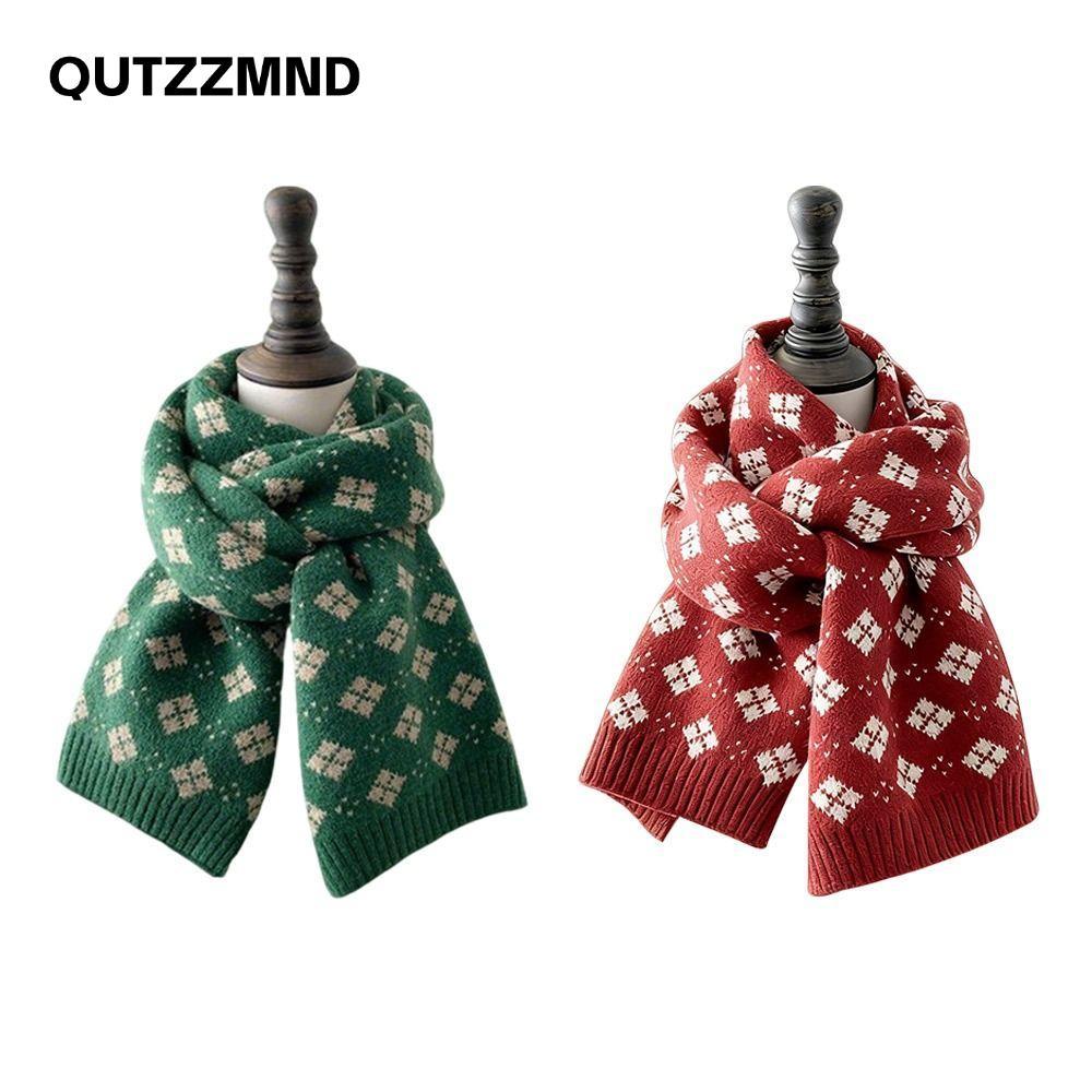 Khăn quàng cổ bông tuyết dệt kim hai mặt, ấm áp mùa đông - Perfect as a couple's gift