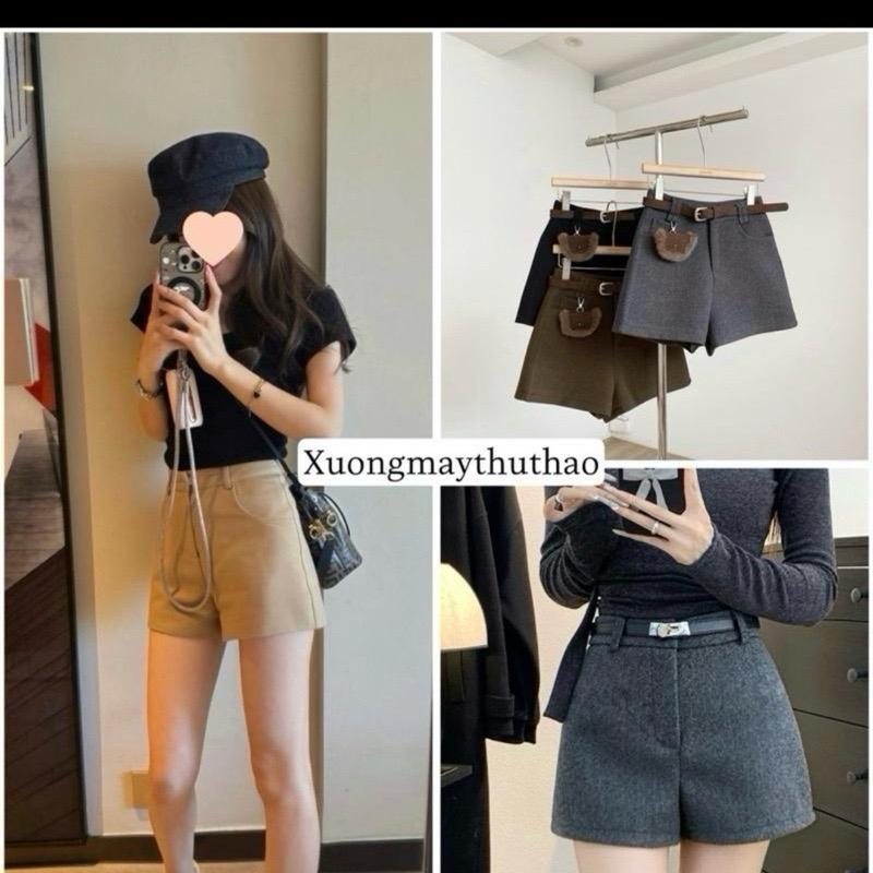 Quần M666 Short Dạ Ép Mịn Có Túi Dáng Ôm Cạp Cao