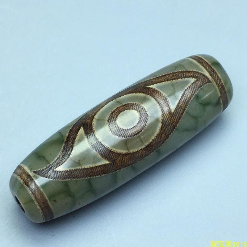 Phong Cách Mới Tây Tạng Cũ Quặng Đá Thô Chính Hãng Xanh Phượng Hoàng Mắt Cũ Dzi Hạt Mã Não Chalcedon
