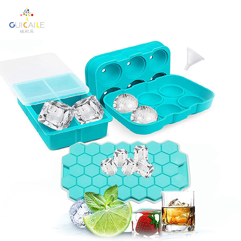Thực Phẩm Silicon Khay Đá Khuôn 6 Vuông 6 Yuan 37 Tổ Ong Whisky Đá Viên Đá Viên Thực Phẩm Bổ Sung Hộ